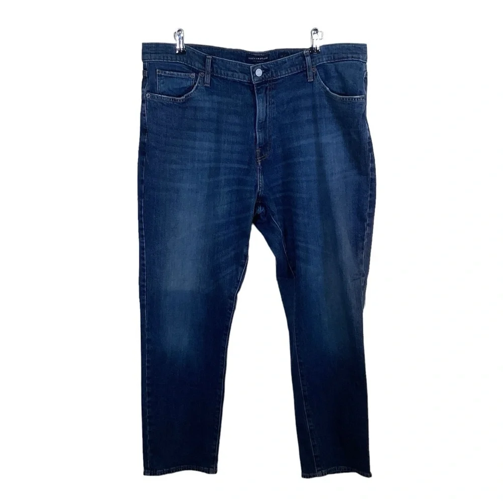 Lucky Brand 410 Athletic Slim Men’s Denim Distressed Straight Leg Jeans. 40/30 - Picture 1 of 11